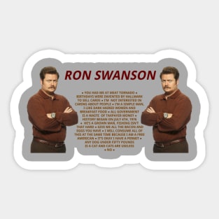 Ron Swanson Sticker